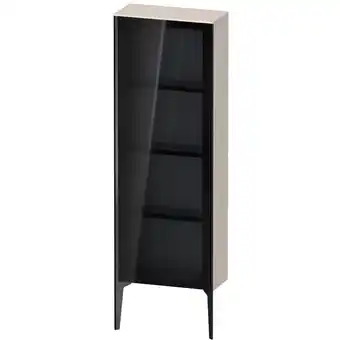 ManoMano XViu XV1366 Halbhochschrank mit Glastür stehend, Anschlag rechts, 500x240 mm, Höhe 1330 mm, Farbe (Front/Korpus): schwarz mat Angebot