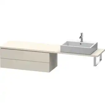 ManoMano L-Cube Unterschrank für Konsole, Breite 820mm, Tiefe 477mm, 2 Schubkästen, Farbe: Taupe Dekor - LC582909191 - Duravit Angebot