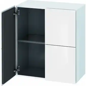 ManoMano Duravit L-Cube Halbhochschrank, Breite 700mm, Tiefe 363mm, 2 Türen, Farbe: Weiß Hochglanz Dekor - LC117702222 Angebot