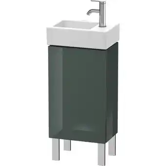 ManoMano L-Cube Waschtischunterbau stehend 36,4 x 24,1 cm, 1 Tür, 1 Glasfachboden, für Vero Air 072438, Farbe: Dolomiti Grey Hochglanz Angebot