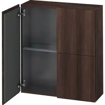 ManoMano L-Cube Halbhochschrank, Breite 700mm, Tiefe 243mm, 2 Türen, Farbe: Kastanie Dunkel Dekor - LC116705353 - Duravit Angebot