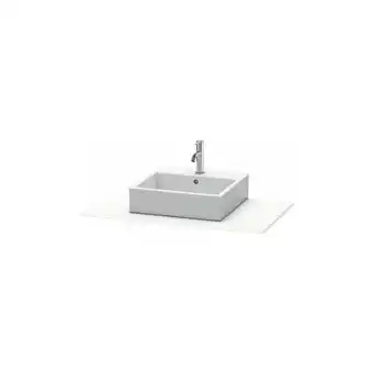 ManoMano XSquare Konsole 060D, 800 x 550 mm, 1 Ausschnitt, Farbe (Front/Korpus): Nordic Weiß Seidenmatt Lack - XS060D03939 - Duravit Angebot