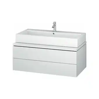 ManoMano L-Cube Waschtischunterbau für Konsole, Breite 920, Tiefe 547mm, 2 Schubkästen, Farbe: Mediterrane Eiche Echtholzfurnier - LC5 Angebot