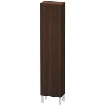 ManoMano L-Cube Hochschrank, Breite 400mm, Tiefe 243mm 1 Tür, Anschlag rechts, Farbe: Nussbaum gebürstet Echtholzfurnier - LC1170R6969 Angebot