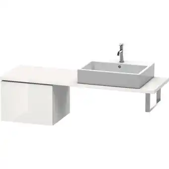 ManoMano L-Cube Unterschrank für Konsole, Breite 520mm, Tiefe 477mm, 1 Auszug, Farbe: Weiß Hochglanz Lack - LC582208585 - Duravit Angebot