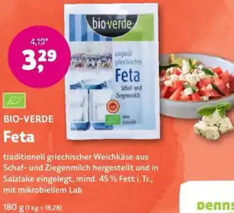 Denns BioMarkt BIO-VERDE Feta 180 g Angebot