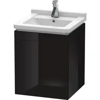 ManoMano L-Cube Waschtischunterbau wandhängend, 1 Tür, Anschlag rechts, 460mm, für Starck 3 030348, Farbe: Schwarz Hochglanz Lack - LC Angebot