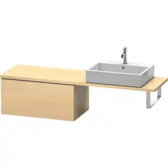 ManoMano L-Cube Unterschrank für Konsole, Breite 820mm, Tiefe 477mm, 1 Auszug, Farbe: Mediterrane Eiche Echtholzfurnier - LC582407171  Angebot