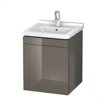 ManoMano L-Cube Waschtischunterbau wandhängend, 1 Tür, Anschlag links, 460mm, für Starck 3 030348, Farbe: Flannel Grey Hochglanz Lack  Angebot