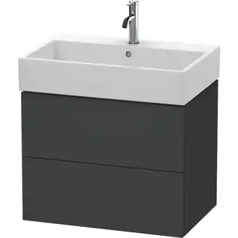 ManoMano L-Cube Waschtischunterbau wandhängend, 2 Schubkästen, 68,4 x 45,9 cm, für Vero Air 235070, Farbe: Graphit Matt Dekor - LC6276 Angebot