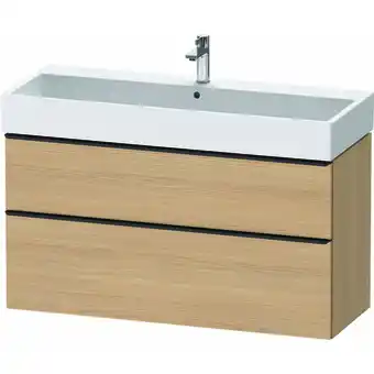 ManoMano D-Neo, Waschtischunterbau wandhängend, Breite 1184 x Tiefe 442mm, 1x Schubkasten, 1x Auszug, mit Griff, DE43750, Farbe: Eiche Angebot