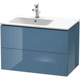 ManoMano L-Cube Waschtischunterbau wandhängend 82,0 x 48,1 cm, 2 Schubkästen, für me by Starck 234583 Becken links, Farbe: Stone Blue  Angebot