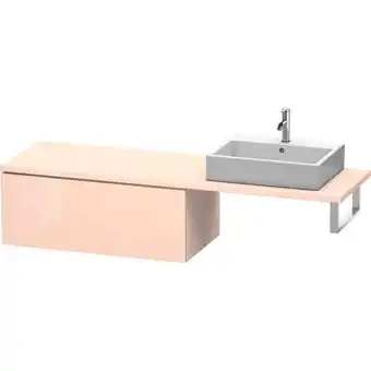 ManoMano L-Cube Unterschrank für Konsole Breite 820mm, Tiefe 547mm, 1 Auszug, Farbe: Apricot Pearl Hochglanz Lack - LC583401010 - Dura Angebot