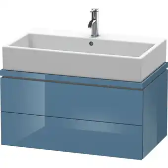 ManoMano Duravit L-Cube Waschtischunterbau für Konsole, Breite 820mm, Tiefe 477mm, 2 Schubkästen, Farbe: Stone Blue Hochglanz Lack - L Angebot