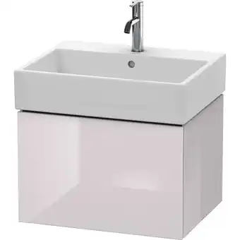 ManoMano L-Cube Waschtischunterbau wandhängend,1 Auszug, 58,4 x 45,9 cm, für Vero Air 235060, Farbe: Weißer Flieder Hochglanz Lack - L Angebot