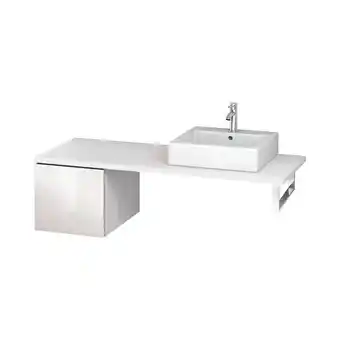 ManoMano L-Cube Unterschrank für Konsole, Breite 420mm, Tiefe 547mm, 1 Auszug, Farbe: Weiß Hochglanz Lack - LC583108585 - Duravit Angebot