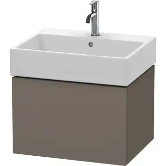 ManoMano L-Cube Waschtischunterbau wandhängend,1 Auszug, 58,4 x 45,9 cm, für Vero Air 235060, Farbe: Flannel Grey Seidenmatt Lack - LC Angebot