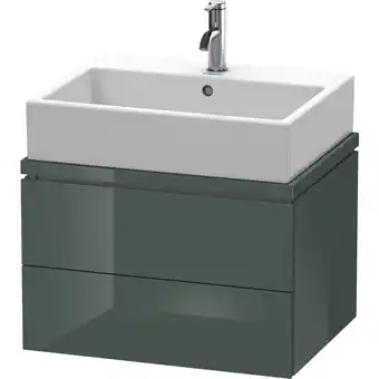 ManoMano L-Cube Waschtischunterbau für Konsole Breite 620mm, Tiefe 477mm, 2 Schubkästen, Farbe: Dolomiti Grey Hochglanz Lack - LC58050 Angebot