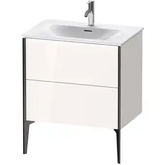 ManoMano XViu 4301 Waschtischunterbau stehend, 2 Auszüge, für Waschtisch Viu 234473, 710x480 mm, Farbe (Front/Korpus): schwarz matt/we Angebot