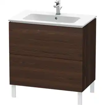 ManoMano L-Cube Waschtischunterbau stehend, Breite 820mm, Tiefe 481mm, 2 Auszüge, passend für Me by Starck Artikel 233683, Farbe: Nuss Angebot