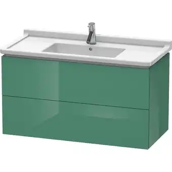 ManoMano L-Cube Waschtischunterbau wandhängend, 2 Schubkästen, 1020mm, für Starck 3, Farbe: Jade Hochglanz Lack - LC626600303 - Duravi Angebot