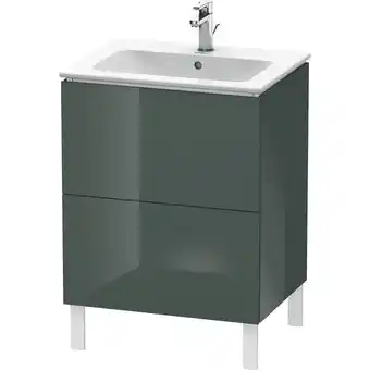 ManoMano L-Cube Waschtischunterbau stehend, 2 Auszüge, Breite: 620mm, für Me by Starck 233663, Farbe: Dolomiti Grey Hochglanz Lack - L Angebot