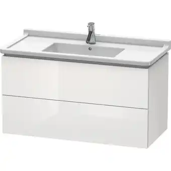 ManoMano L-Cube Waschtischunterbau wandhängend, 2 Schubkästen, 1020mm, für Starck 3, Farbe: Weiß Hochglanz Lack - LC626608585 - Duravi Angebot