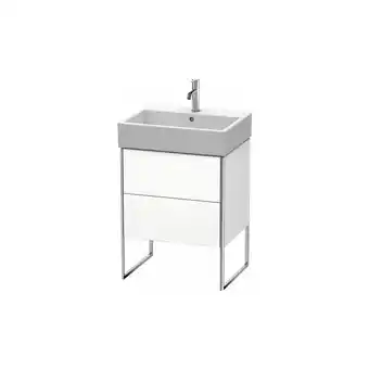 ManoMano XSquare Waschtischunterbau stehend 58,4x 46,0 cm, 2 Auszüge, für Waschtisch Vero Air 235060, Farbe (Front/Korpus): Weißer Fli Angebot