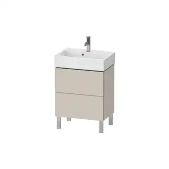 ManoMano Duravit L-Cube Waschtischunterbau stehend Compact, 2 Auszüge, Breite: 584mm, für Vero Air 236860, Farbe: Flannel Grey Hochgla Angebot