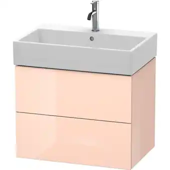 ManoMano L-Cube Waschtischunterbau wandhängend, 2 Schubkästen, 68,4 x 45,9 cm, für Vero Air 235070, Farbe: Apricot Pearl Hochglanz Lac Angebot