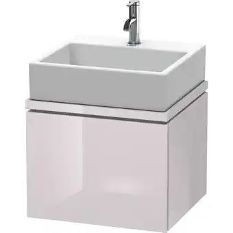 ManoMano L-Cube Waschtischunterbau für Konsole, Breite 920mm, Tiefe 477mm, 1 Auszug, Farbe: Weißer Flieder Hochglanz Lack - LC58030272 Angebot