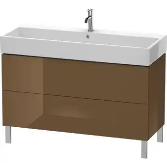 ManoMano L-Cube Waschtischunterbau stehend 118,4 x 45,9 cm, 2 Auszüge, für Vero Air 235012, Farbe: Olive Braun Hochglanz Lack - LC6779 Angebot