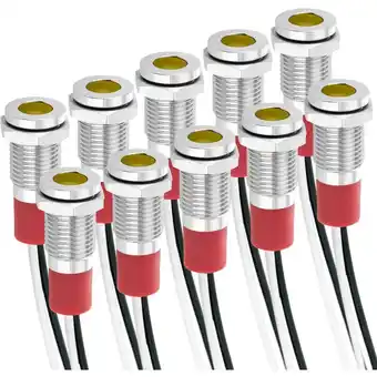 ManoMano Pilot led 8mm 12VDC gelbe LED-Kontrollleuchte für Schalttafeleinbau 10 pack - Bematik Angebot