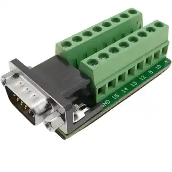 ManoMano Bematik - Adapter vga Verbindung HD15-Stecker an 16-polige Klemmleiste Breakout Board Angebot