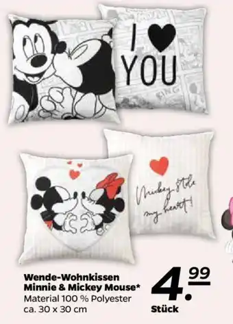 NETTO Wende Wohnkissen Minnie & Mickey Mouse Angebot