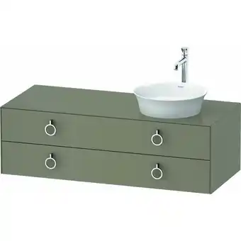 ManoMano Duravit White Tulip, Waschtischunterbau wandhängend, Breite 1300 x Tiefe 550mm, mit 2 Schubkästen, mit Griff, WT4992R, Farbe: Angebot