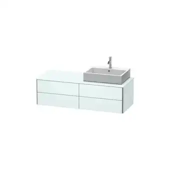 ManoMano Duravit XSquare Waschtischunterbau wandhängend 140,0 x 54,8 cm, 4 Schubkästen, Farbe (Front/Korpus): Weißer Flieder Hochglanz Angebot