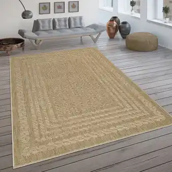 ManoMano Paco Home - In- & Outdoor-Teppich, Flachgewebe Mit Skandi-Muster Und Sisal-Look In Beige 80x150 cm Angebot