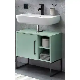 ManoMano Waschtischunterschrank Badezimmer LIMOGES-80 in Mintgrün mit Kufengestell, b/h/t: 60,4/59,5/33 cm - grün Angebot