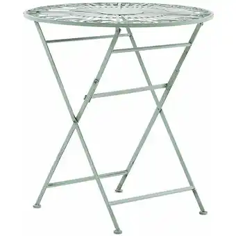 ManoMano Gartentisch Grün Metall Rund Zusammenklappbar Balkon Terrasse Garten Romantisch - Grün Angebot