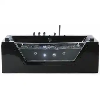 ManoMano Whirlpool-Badewanne Schwarz 170 x 80 cm Sanitäracryl Modern - Schwarz Angebot