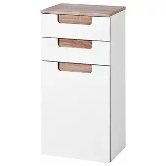 ManoMano Unterschrank MERANO-03 Hochglanz weiß, Eiche Sonoma, B=40cm - weiß Angebot