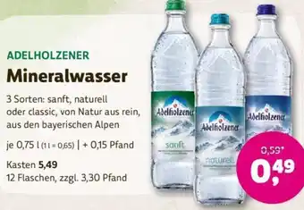 Denns BioMarkt ADELHOLZENER Mineralwasser 0,75 L Angebot