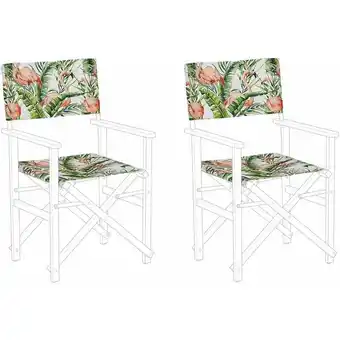 ManoMano Stoffbezüge für Gartenstühle 2er Set Bunt/Weiß/Grün/Rosa aus Polyester mit Flamingomuster Gartenausstattung Outdoor Garten Ac Angebot