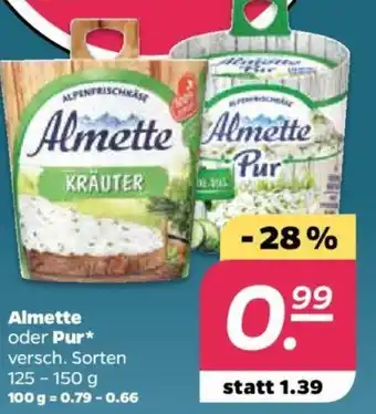 NETTO Almette oder Pur 125-150g Angebot