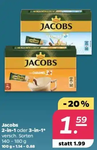 NETTO Jacobs 2in1 oder 3in1, 140-180g Angebot