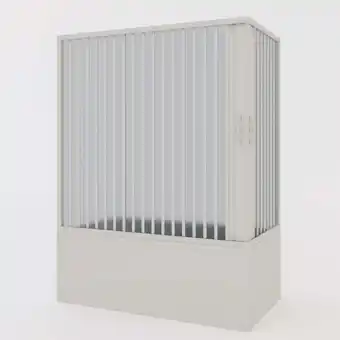 ManoMano Badewannefaltwand weiße pvc h 150 cm Mod. Ortensia mit zentraler Öffnung 70x140 cm Angebot