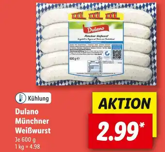 Lidl Dulano münchner weißwurst Angebot