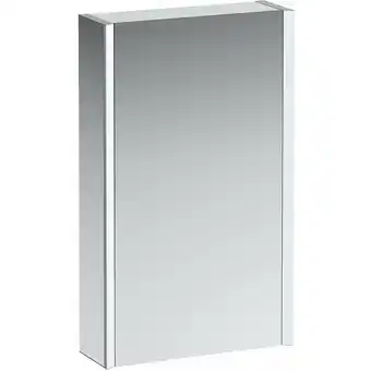 ManoMano Frame 25 Spiegelschrank, Beleuchtung senkrecht, Anschlag rechts, 750x150x450, Ausführung: Glas weiß / hinterlackiert - H40830 Angebot