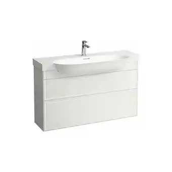 ManoMano The New Classic Waschtischunterschrank 316x1176x677, 2 Schubladen Push & Pull Funktion, H406052085, Farbe: Snow (weiß matt) - Angebot